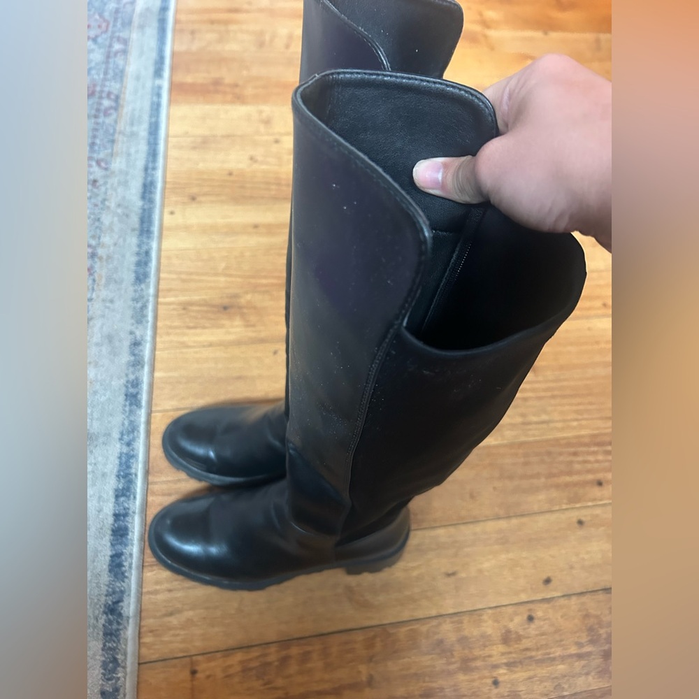 Black Leather Riding Boots